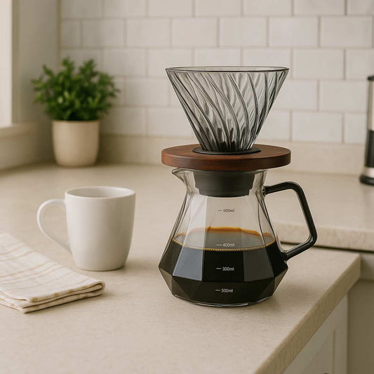 Glass Pour Over Set - Green to Mean Coffee