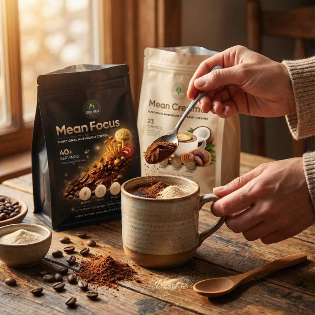Mean Focus Mushroom Coffee - Green To Mean