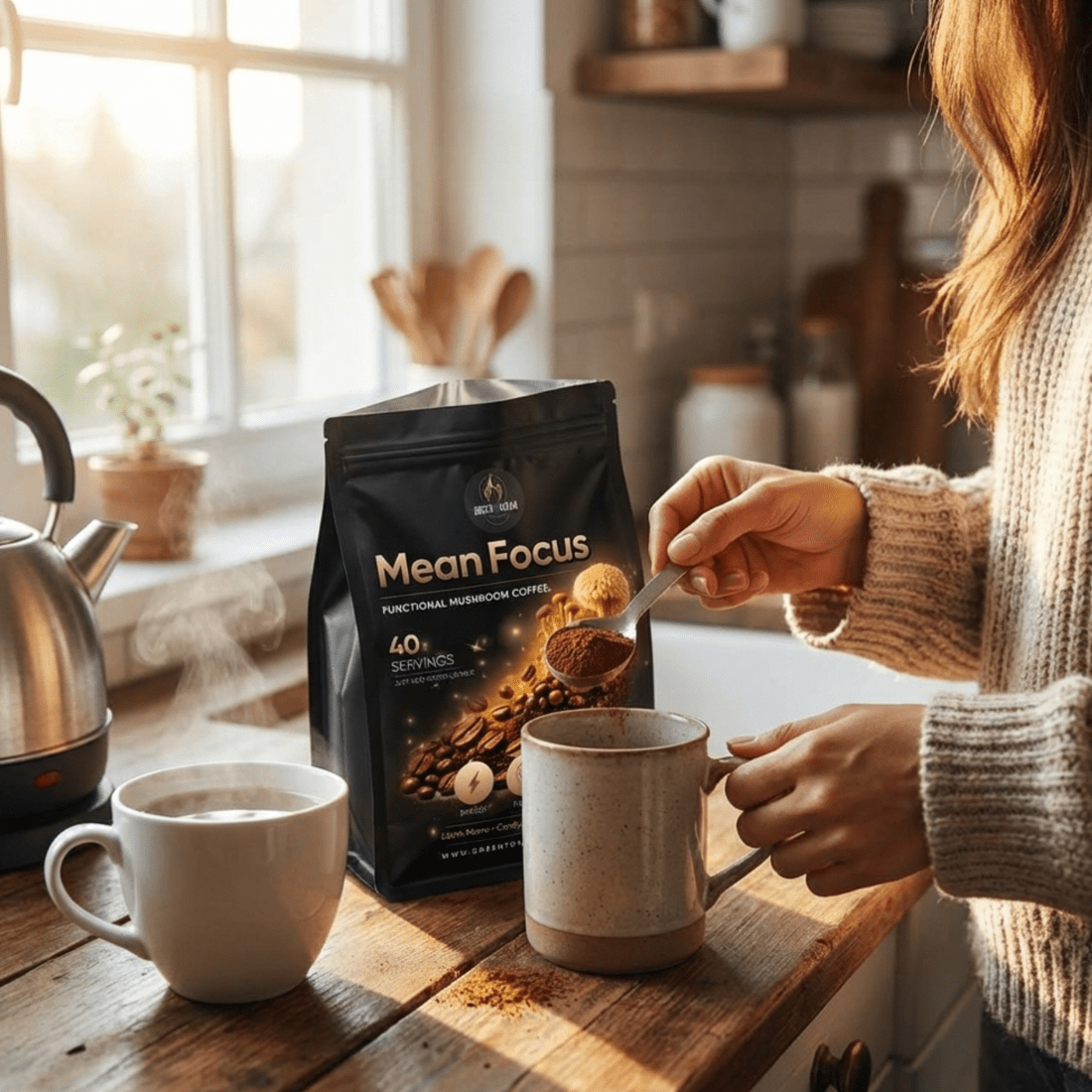 Mean Focus Mushroom Coffee - Green To Mean