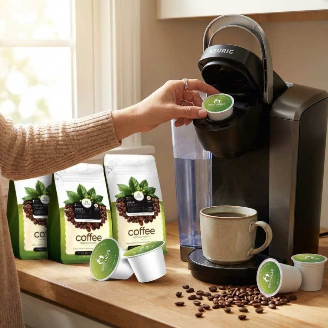 Single Serving Coffee Pods (12 count) - Green to Mean Coffee