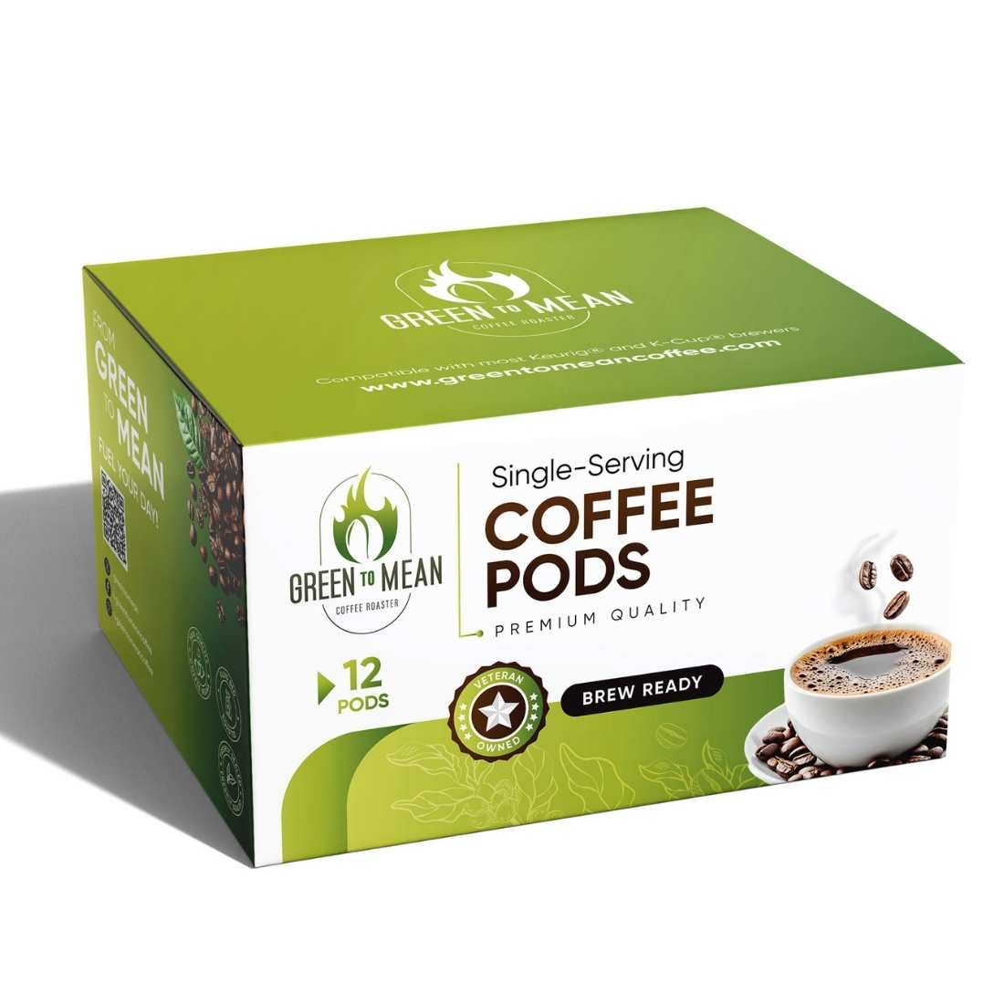 Single Serving Coffee Pods (12 count) - Green to Mean Coffee
